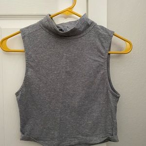 Cropped high neck tank